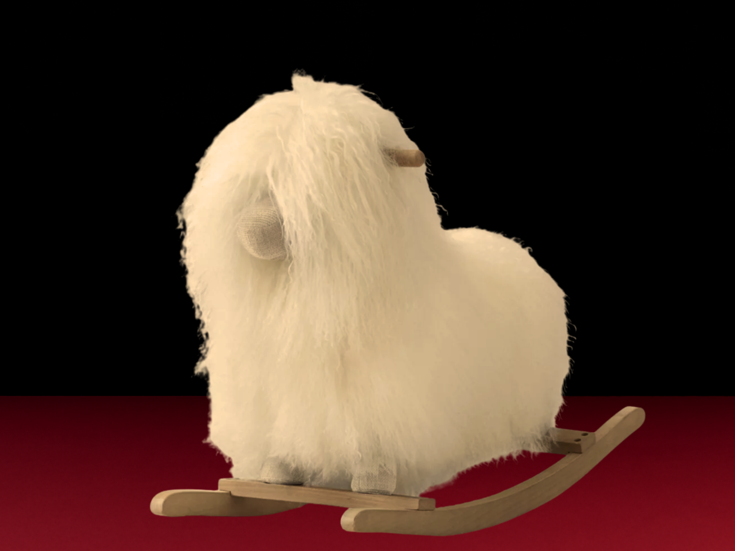 Mongolian Wool Animal Rocker