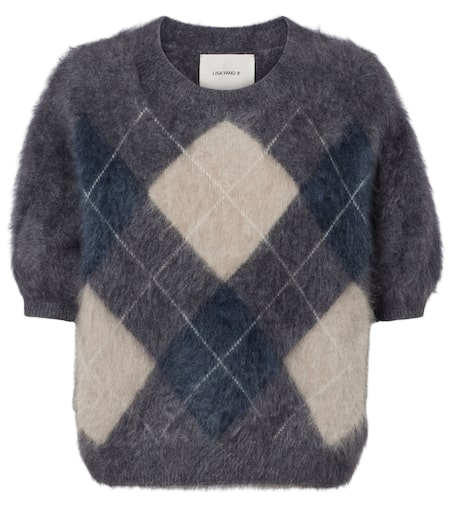 Juniper argyle cashmere sweater