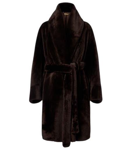 Juno shearling wrap coat