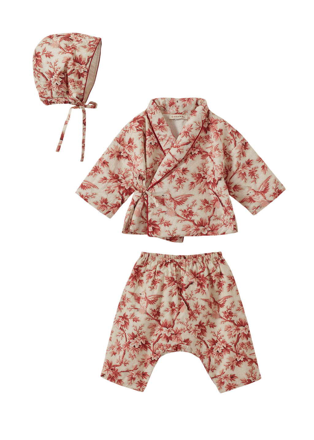 CASSIUS COTTON BABY SET - PINK TREE TOP PRINT