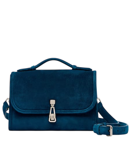Leonora small suede crossbody bag