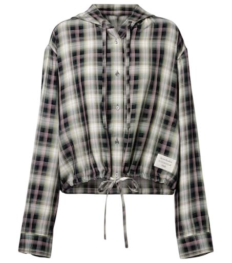 Sip checked cropped overshirt