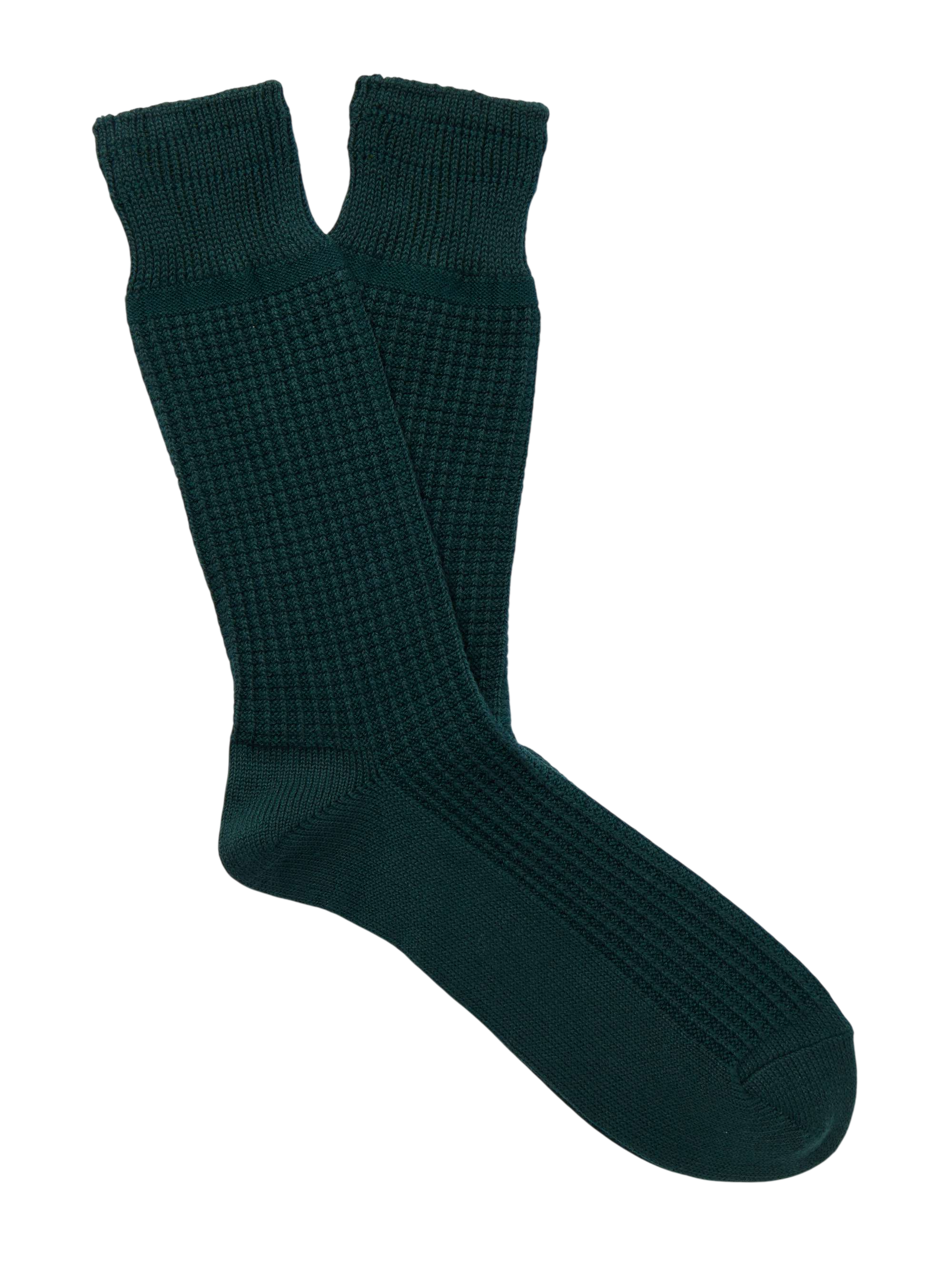 Waffle-Knit Cotton-Blend Socks