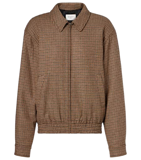 Houndstooth padded jacket