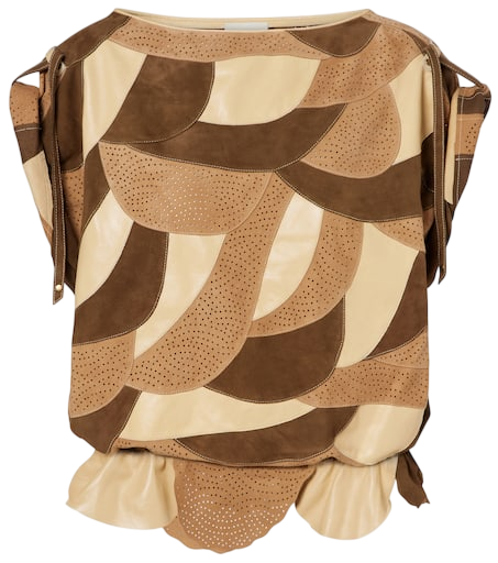 Dalmy perforated suede top