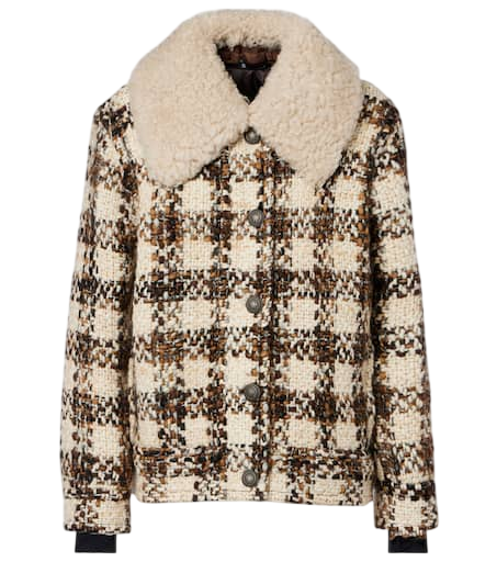 Camlez shearling-trimmed wool down jacket