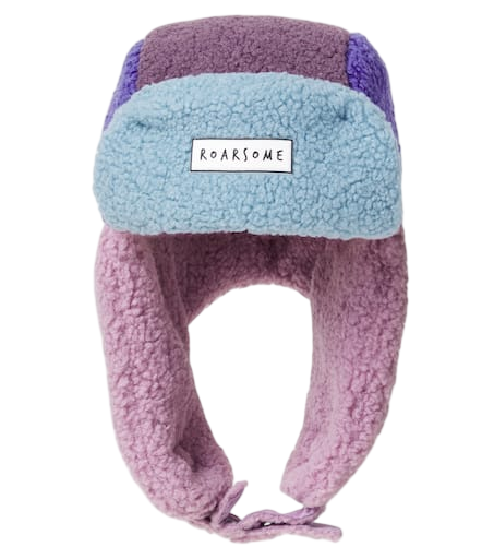 Colorblocked fleece aviator hat