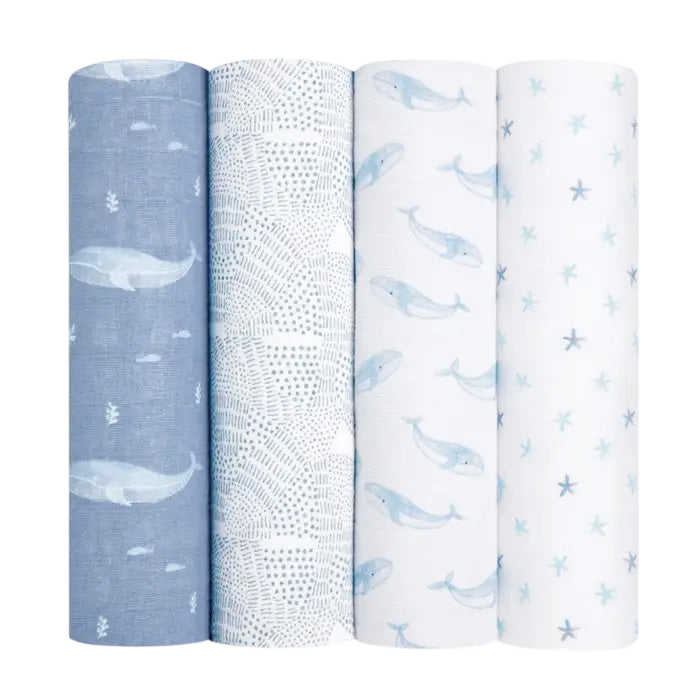 Organic Cotton Swaddles 4 Pack