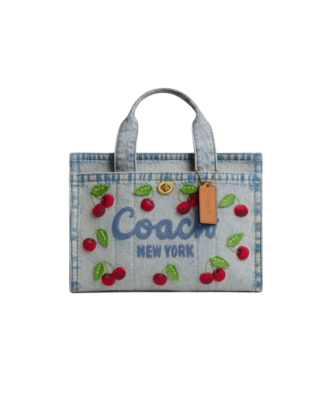 Cargo Small Denim Cherry Embroidery Tote Bag 26