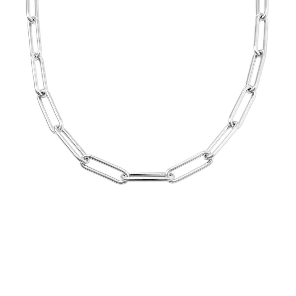 Large Paperclip Chain Necklace - Sterling Silver
