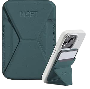 MOFT MagSafe Wallet Stand for iPhone 17/16/15/14/13/12 Series Compatible with MagSafe, MOVAS Vegan Leather Magnetic Phone Stand with 3 Viewing Angles, 2 Cards Holder