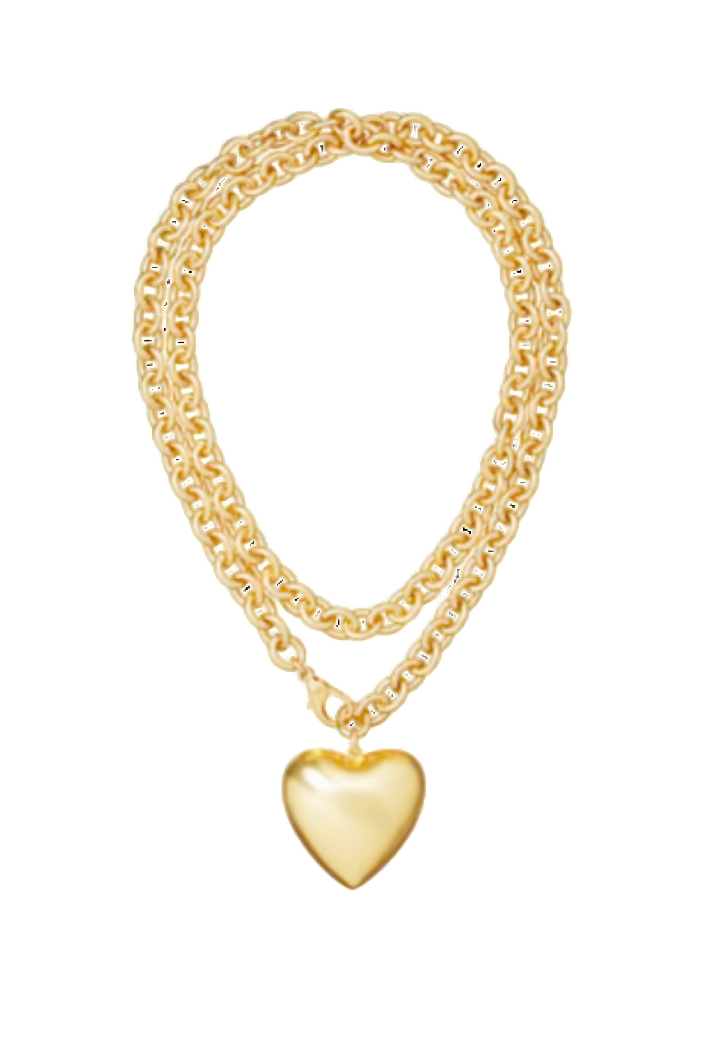 Roxanne Assoulin - The Puffy Heart Necklace in Gold