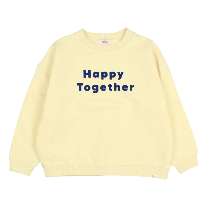Happy Together organic cotton sweatshirt | Yellow