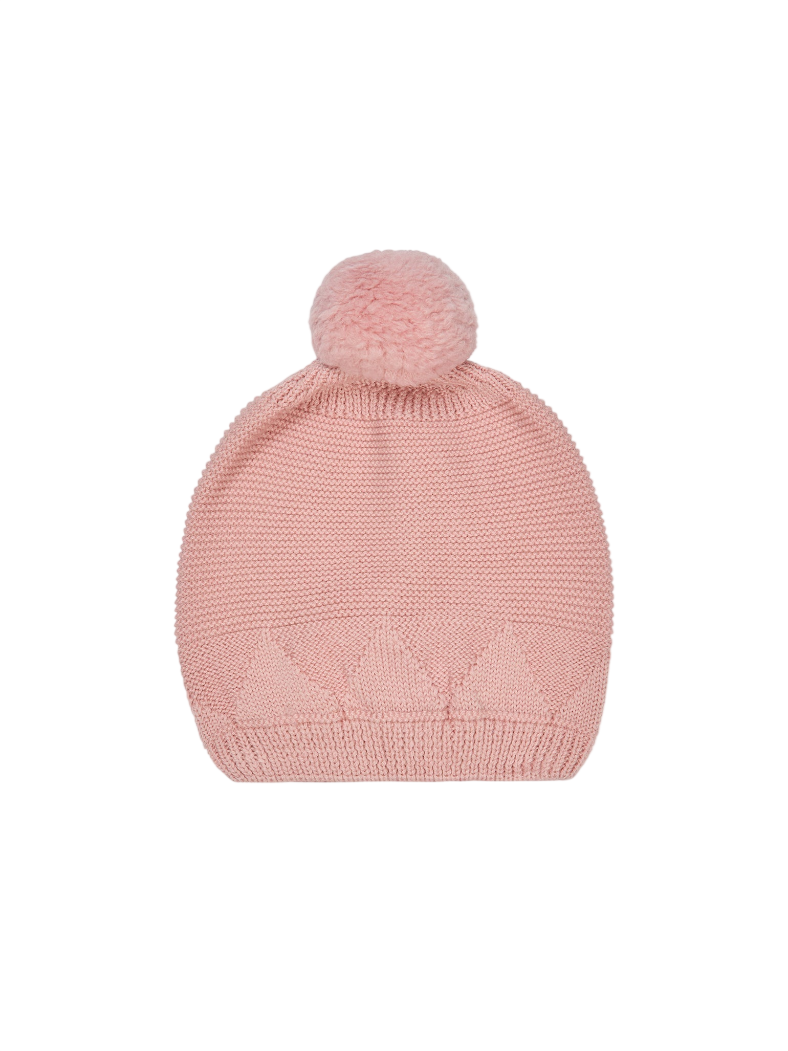 Dusty Pink Merino Girl Bobble Hat