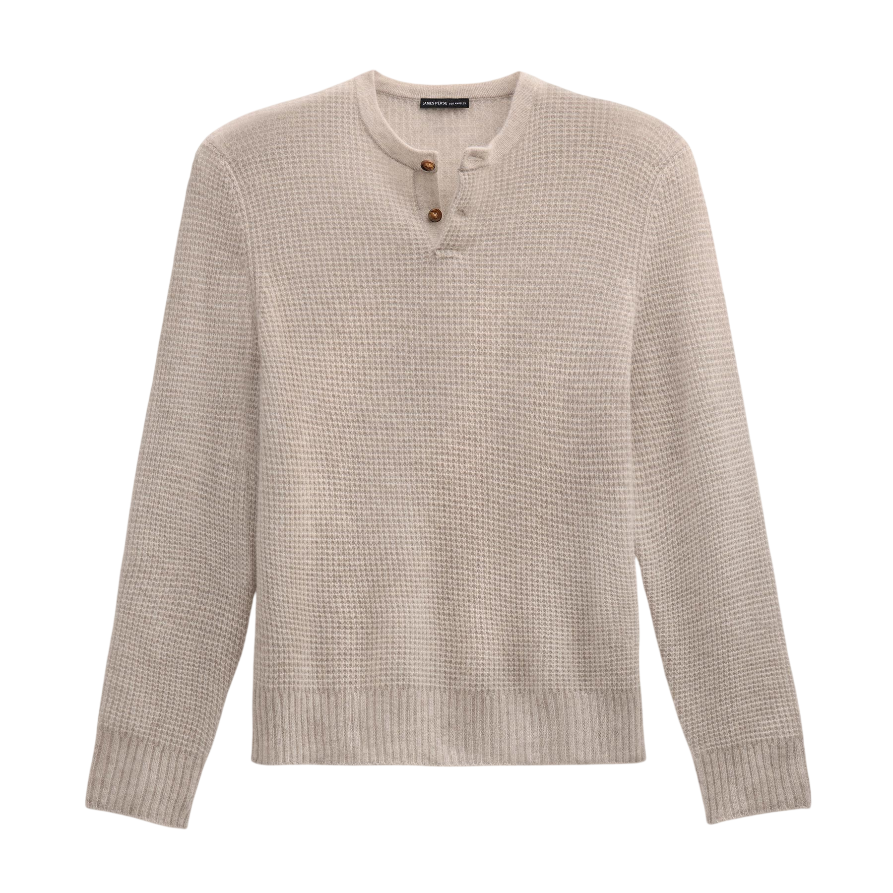 Soft Featherweight Cashmere Waffle Henley