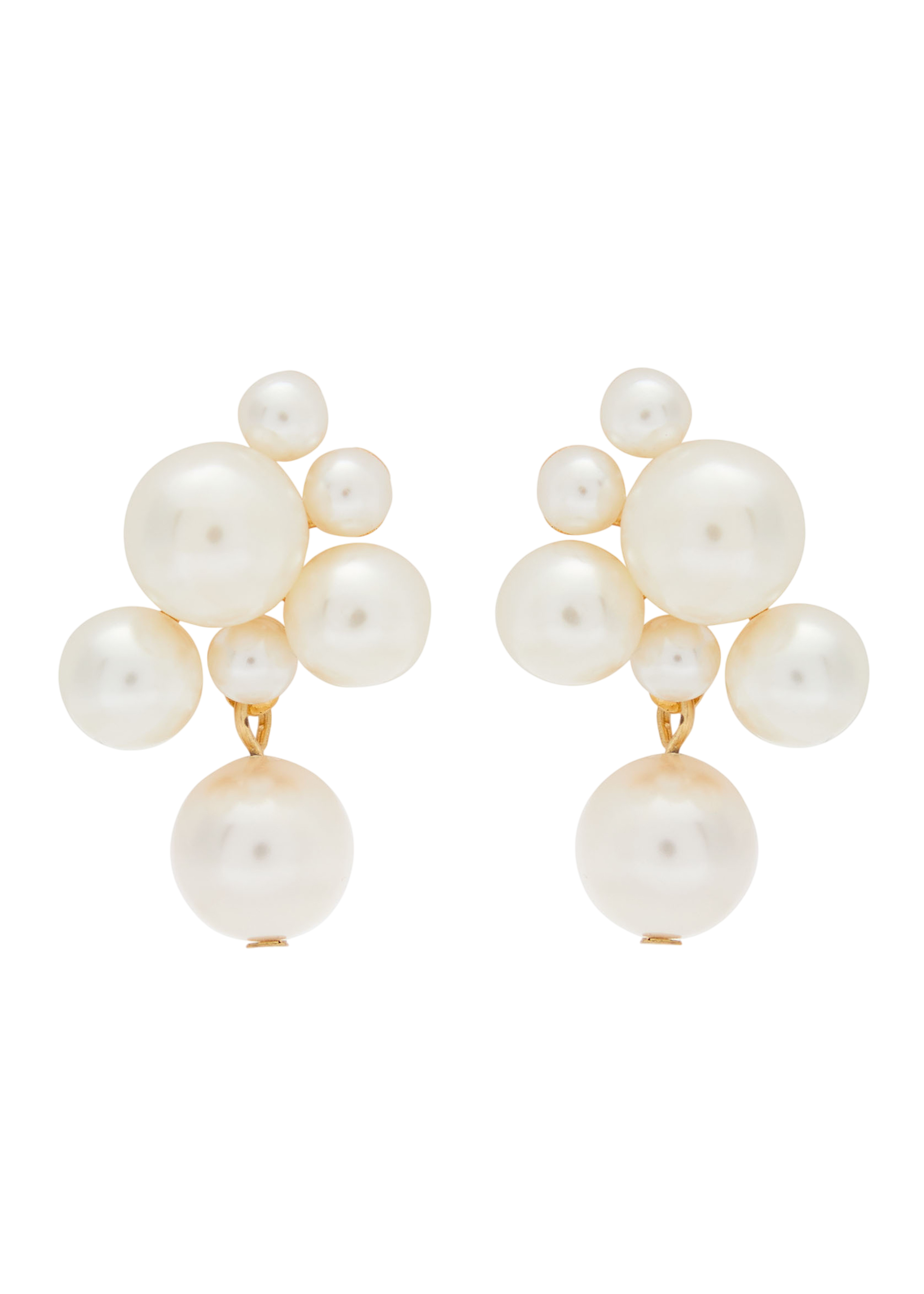 Perlita 18kt gold-plated drop earrings