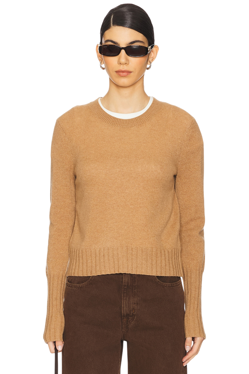 Shrunken Crew Cashmere Sweater