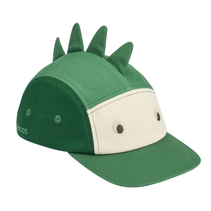 Rory Dinosaur organic cotton cap | Green