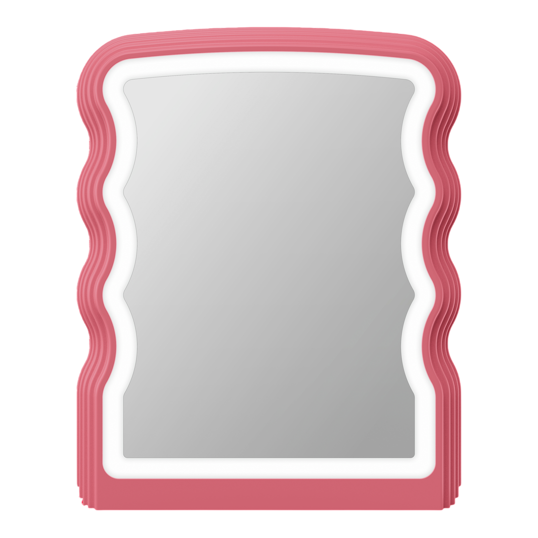 Berry Blush Wavy Lighted Mirror