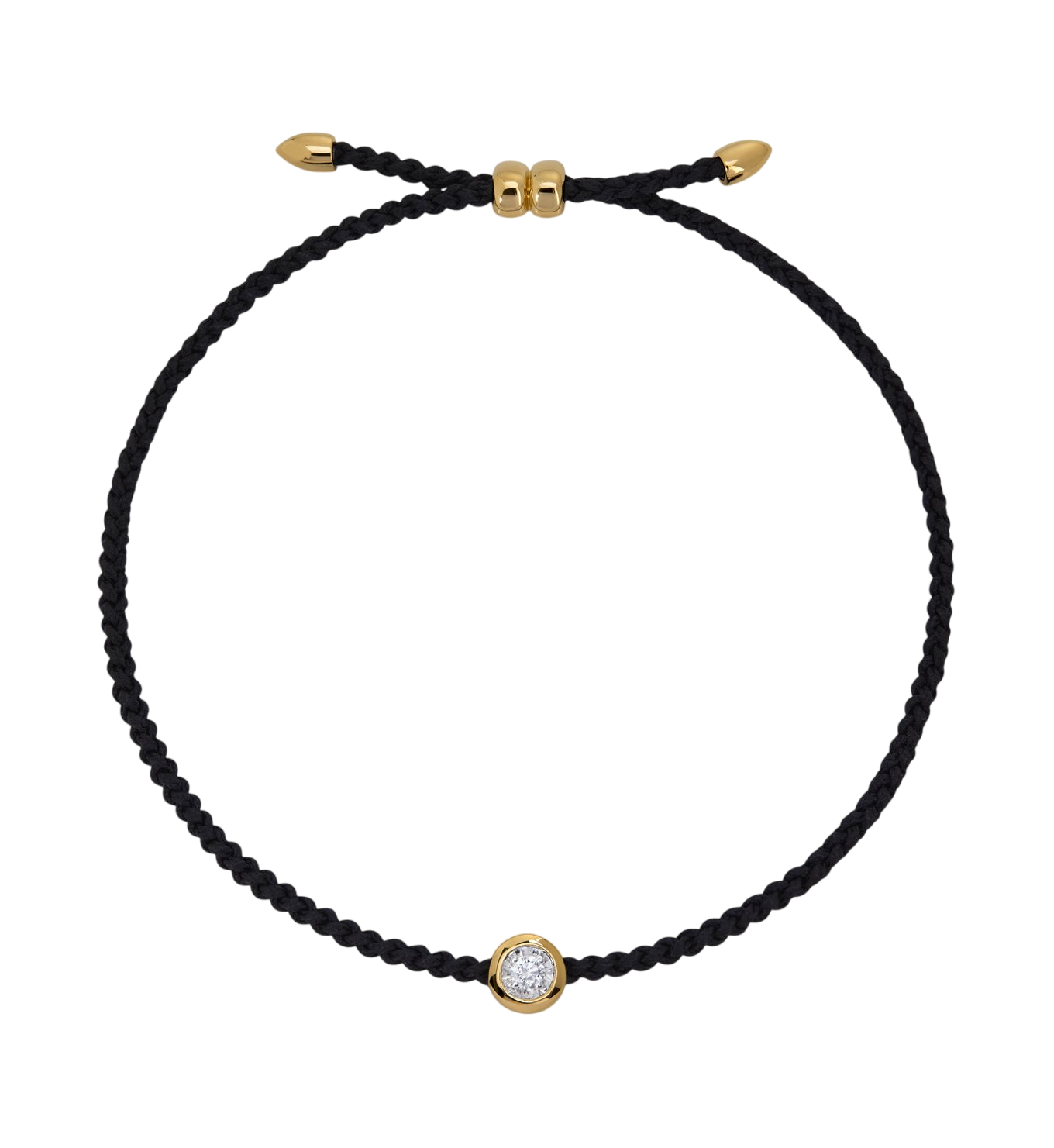 Solitaire Diamond Cord Bracelet