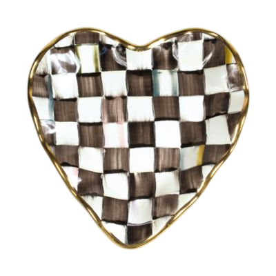 Courtly Check Fluted Heart Plate