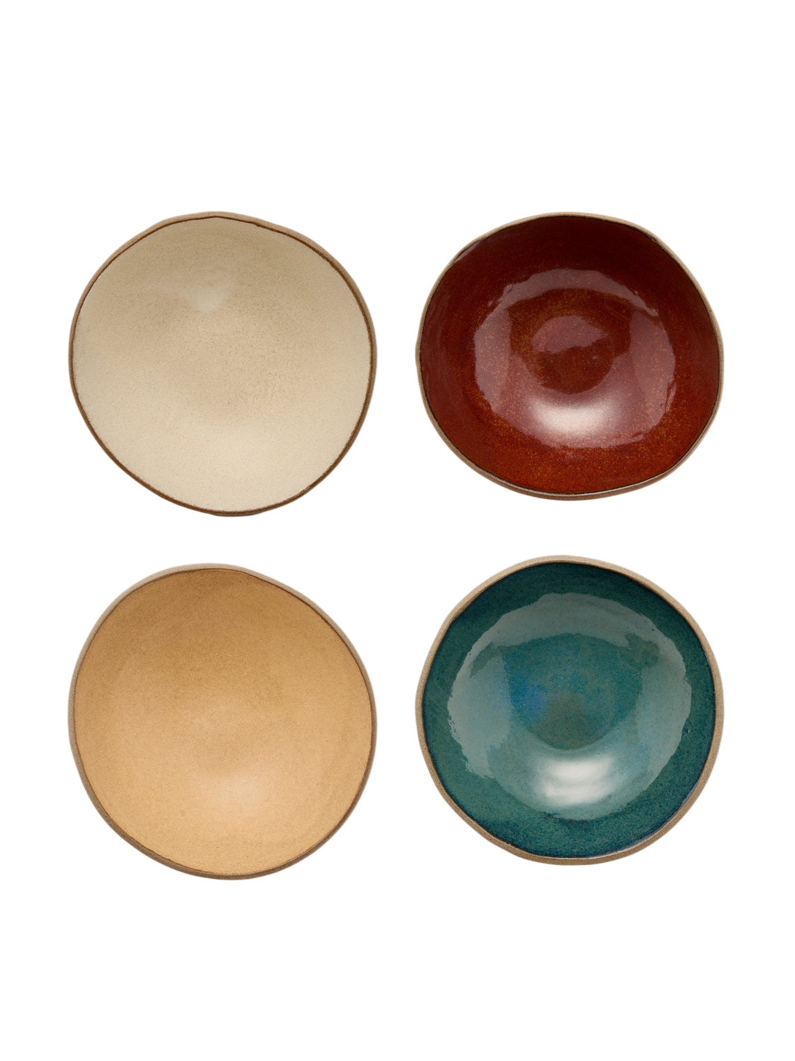 Hand-Built Stoneware Breakfast Bowls (Set of 4)