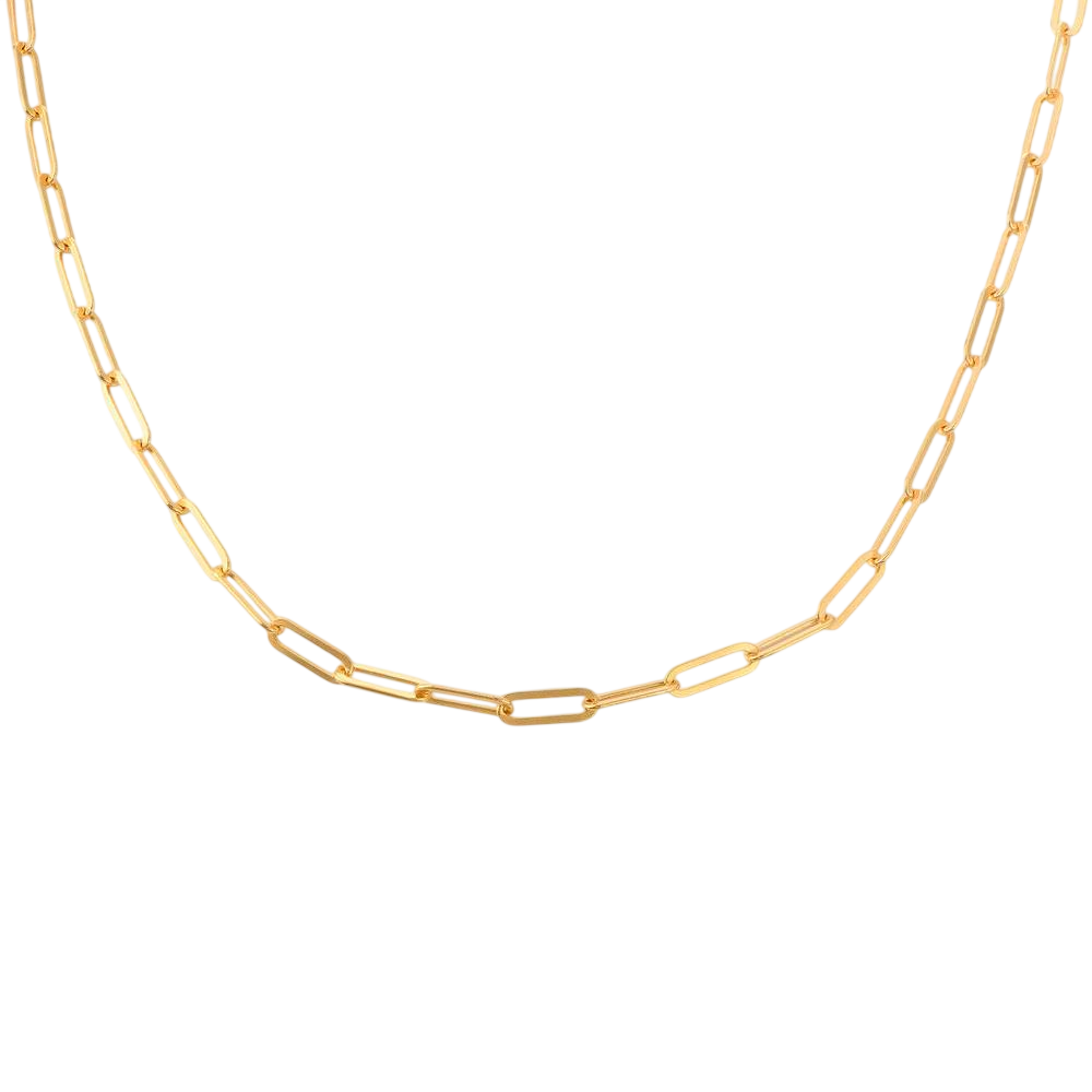 Classic Paperclip Chain Necklace - Gold Vermeil