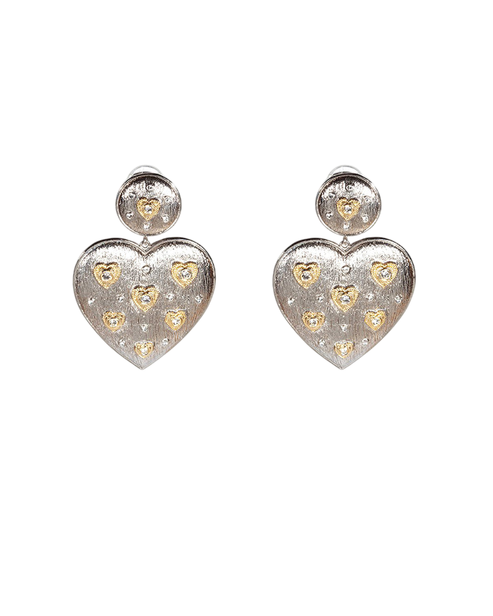 Zayn Heart Silver Earrings