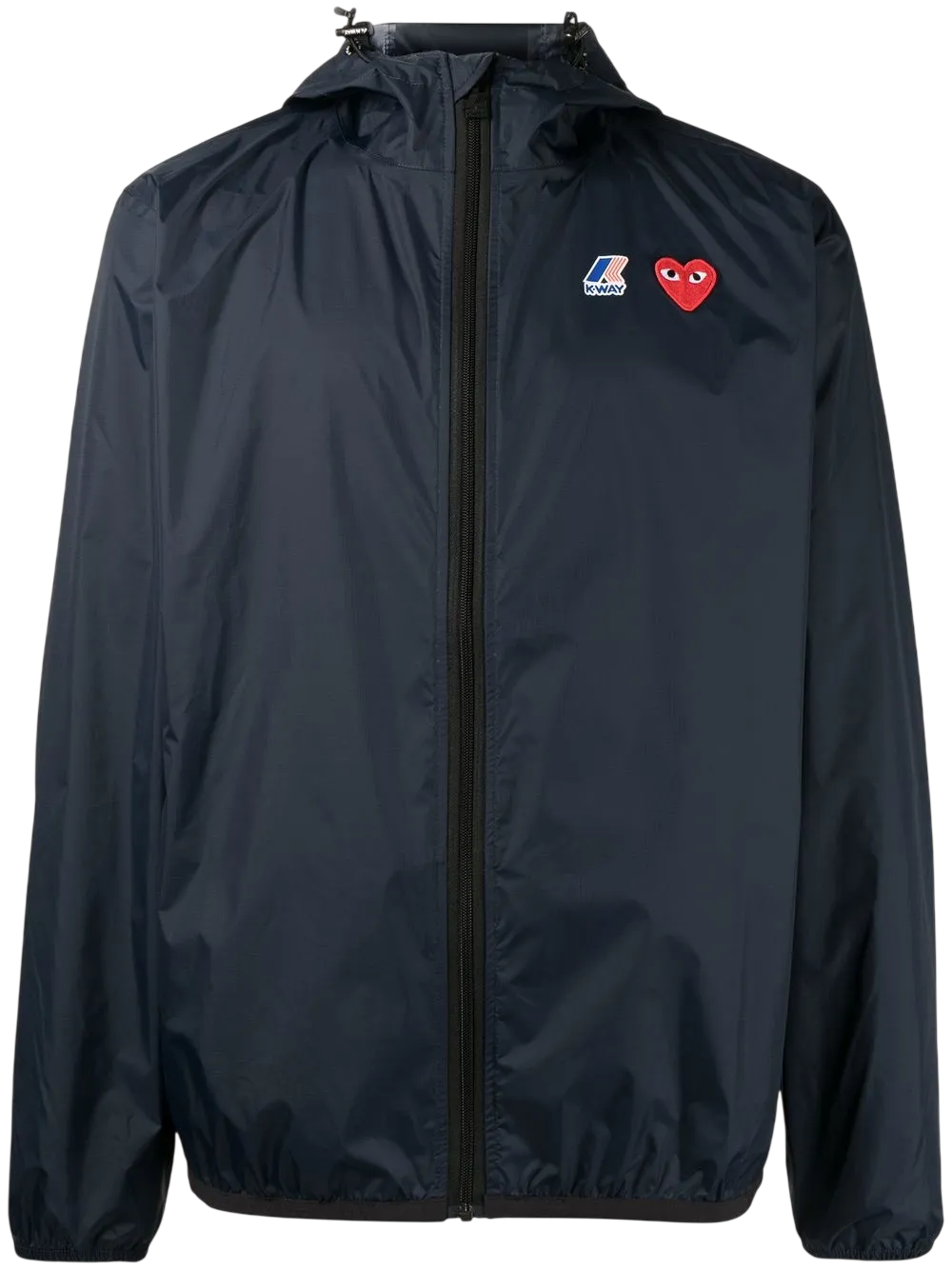 Comme Des Garçons Play x K-Way zipped hooded jacket
