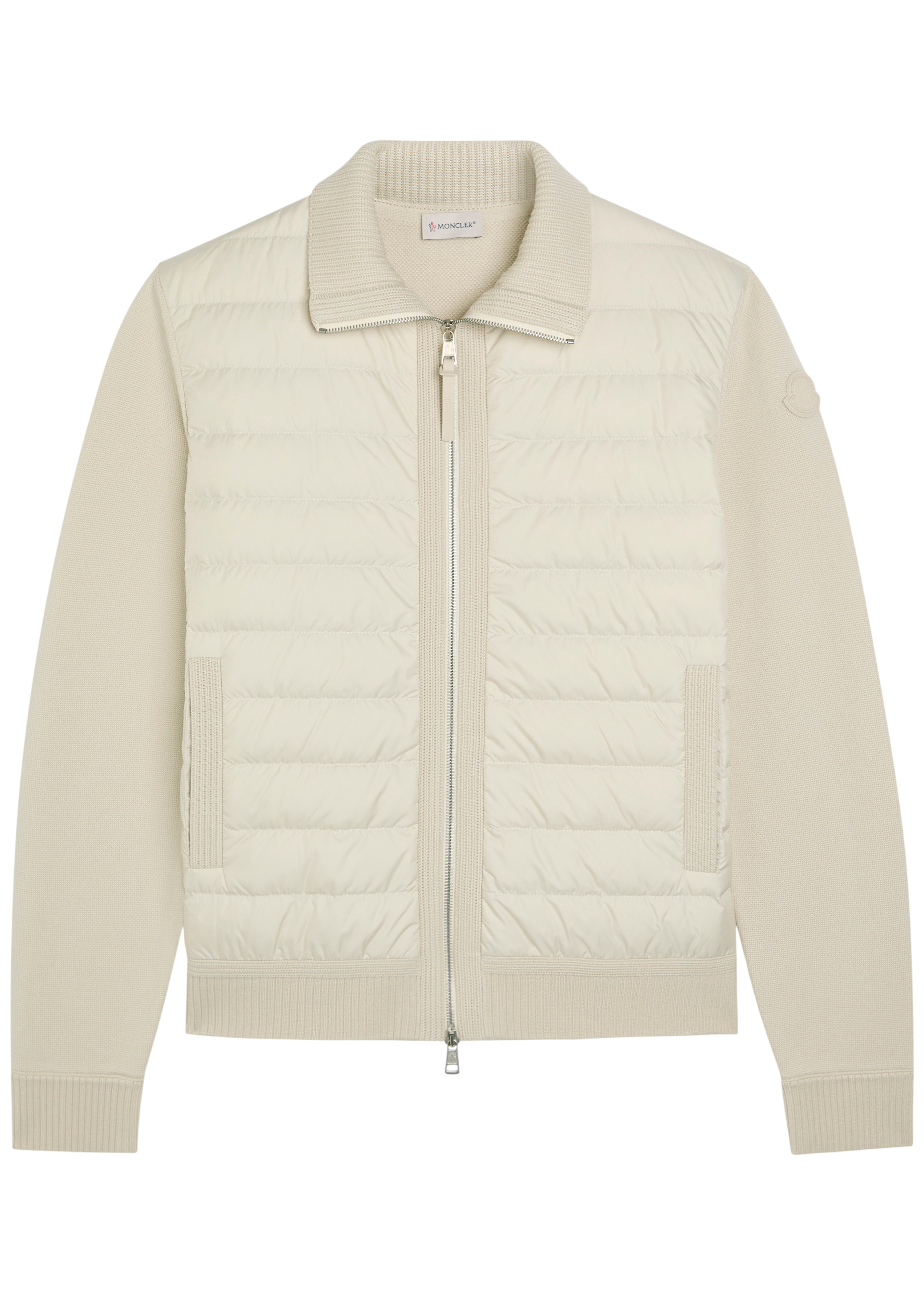 Quilted wool and shell jacket