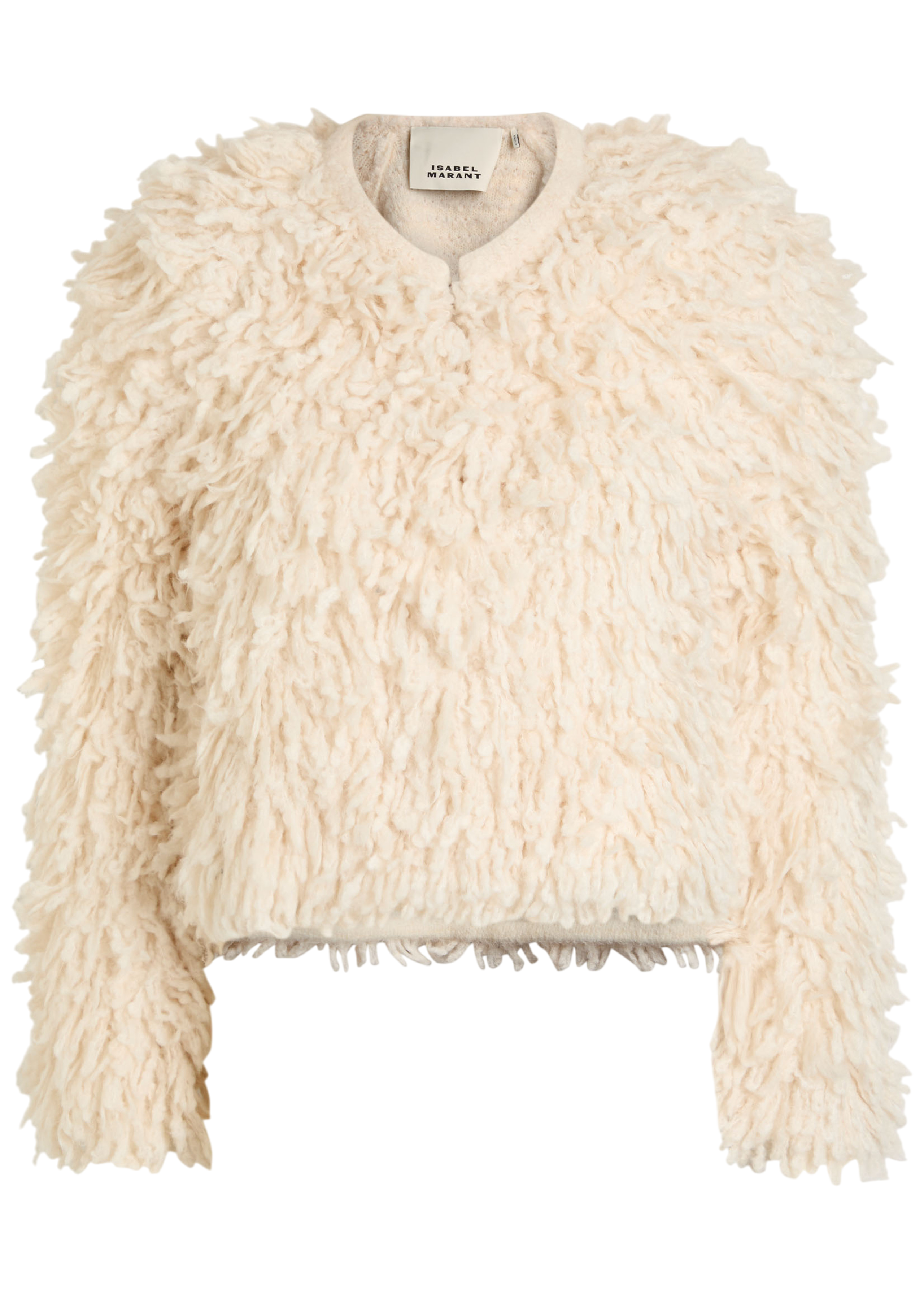 Fedra shaggy-knit jacket