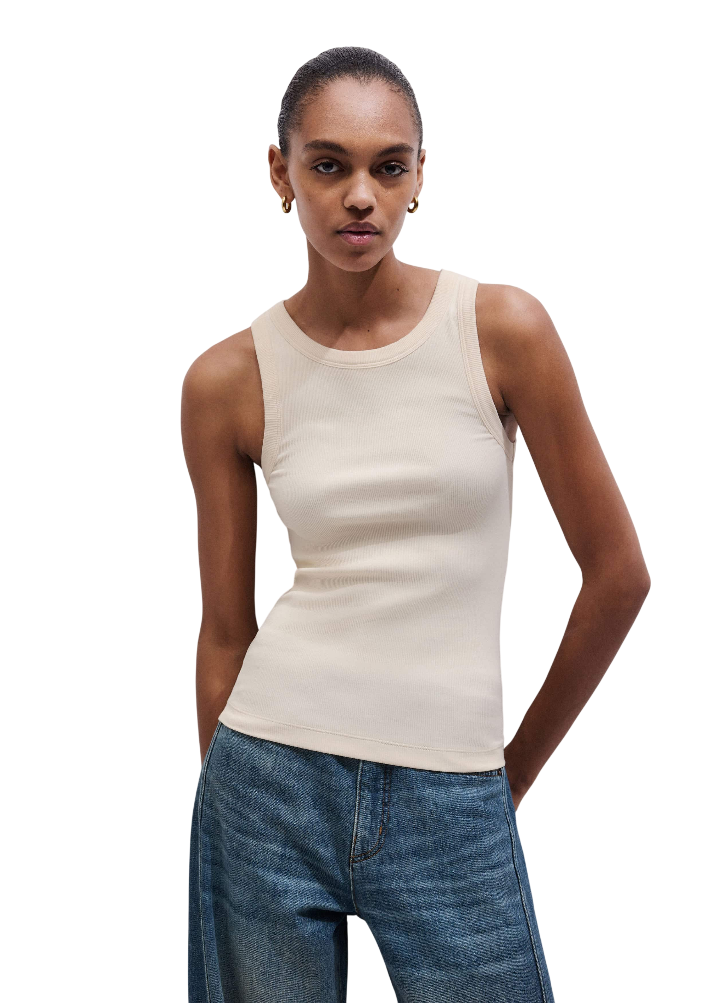 Ultimate Crew Neck Tank Cotton Rib
