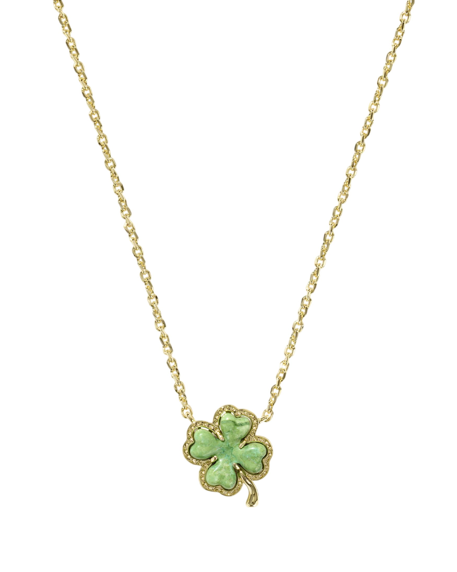 Clover Gold Short Pendant Necklace