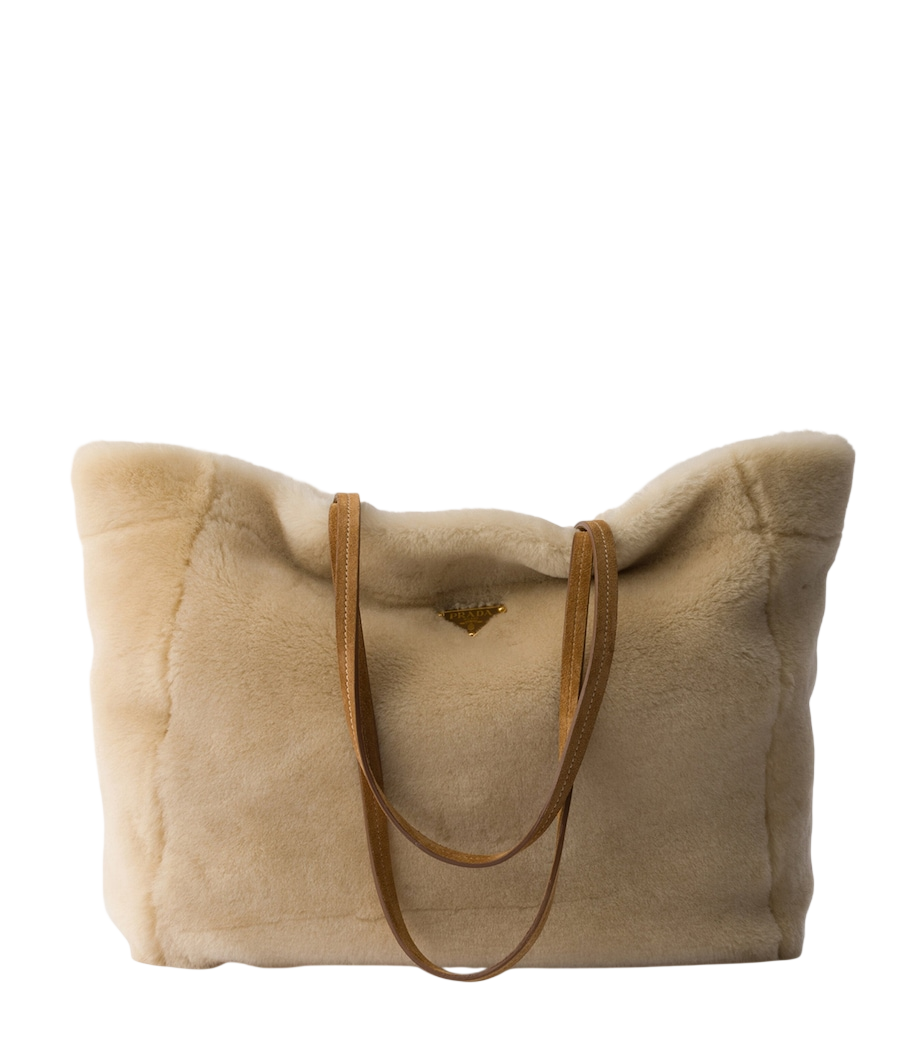 Large Shearling Tote Bag