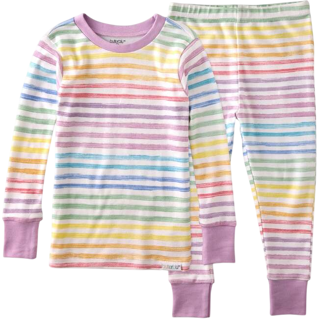 ZEN 2-Piece Pajama, Sunny Pink Rainbow