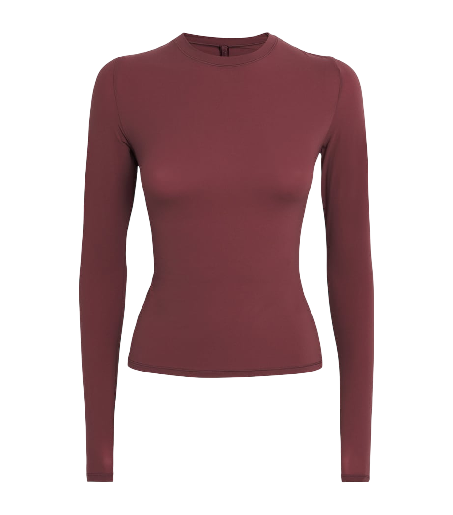 Burgundy Fits Everybody Long-Sleeve T-Shirt