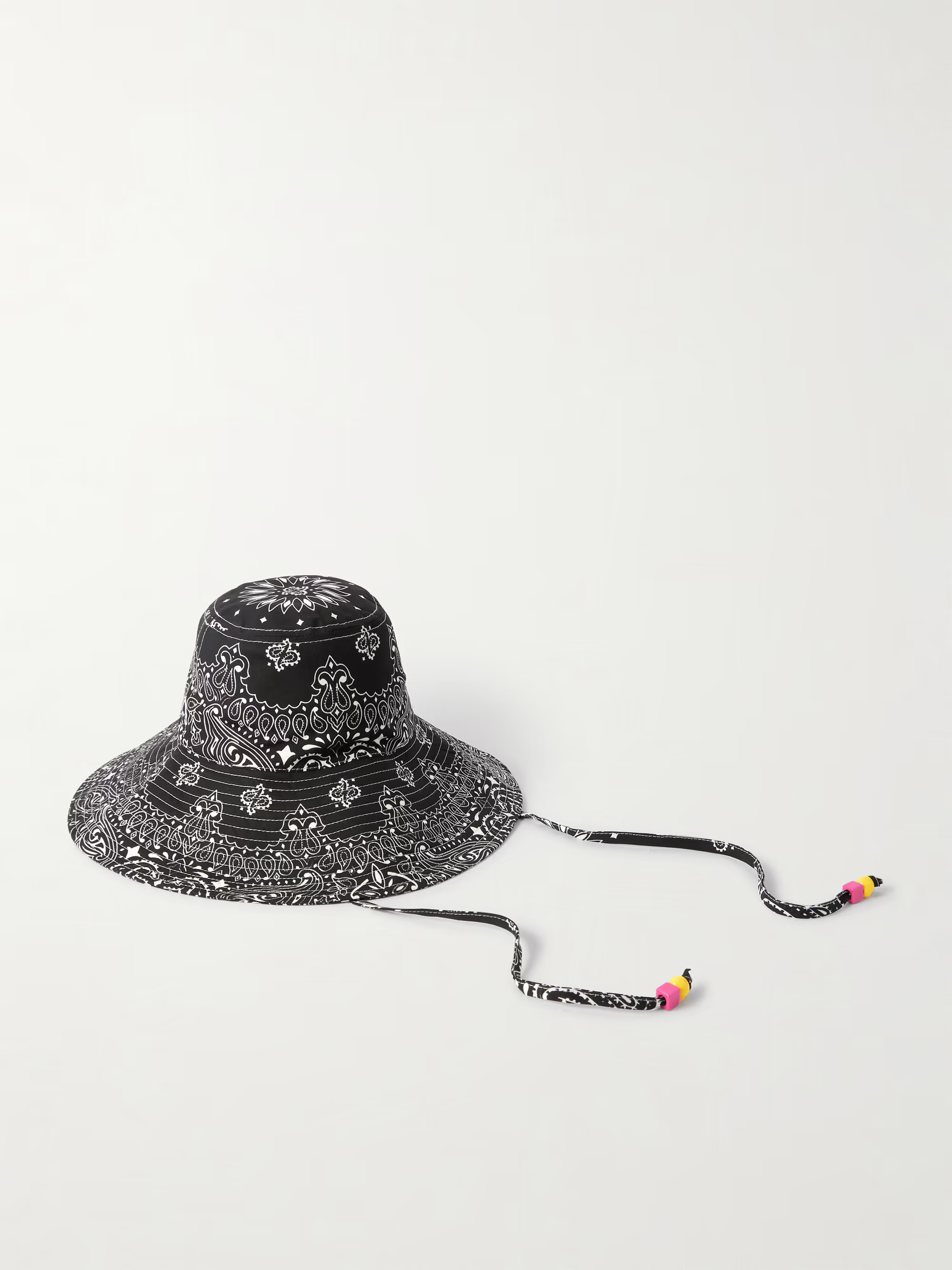 Capeline reversible cotton bucket hat - black - One Size
