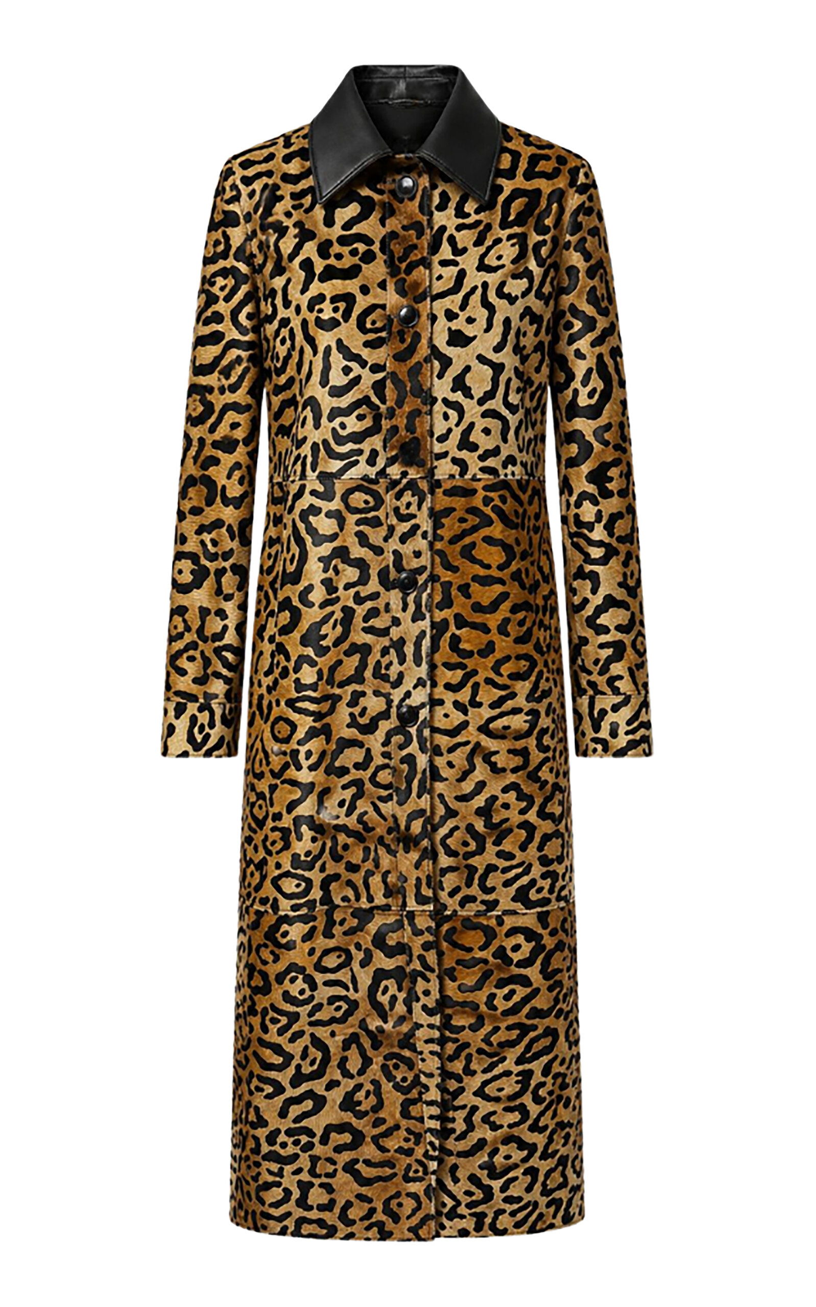 The Estate Leopard Leather Coat