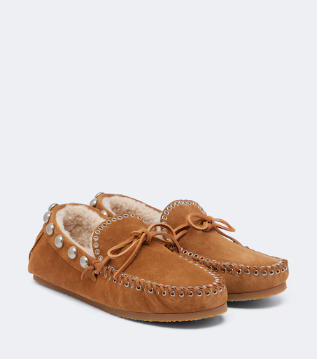 Fitza shearling-lined suede loafers