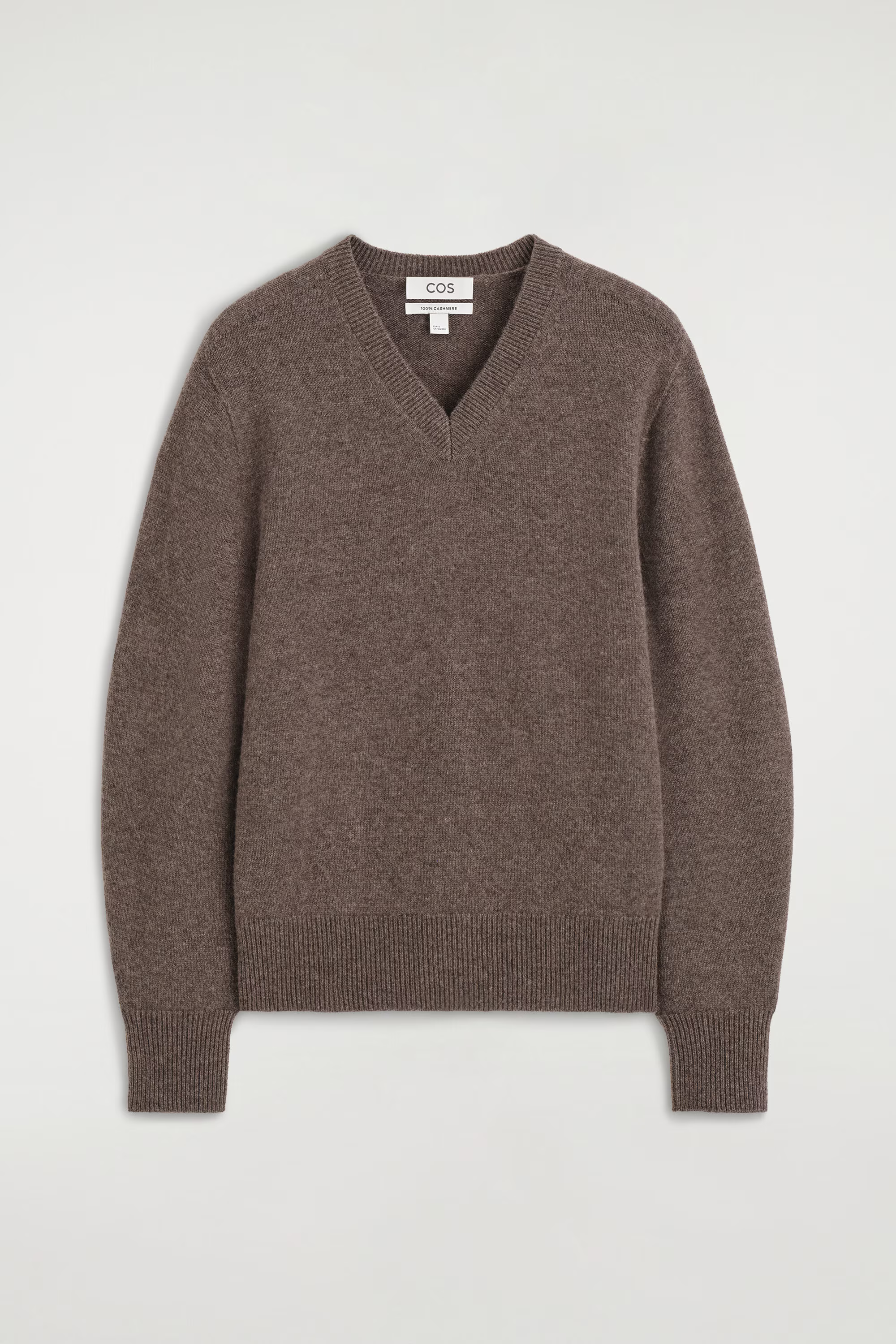 SCULPTED CASHMERE V-NECK JUMPER