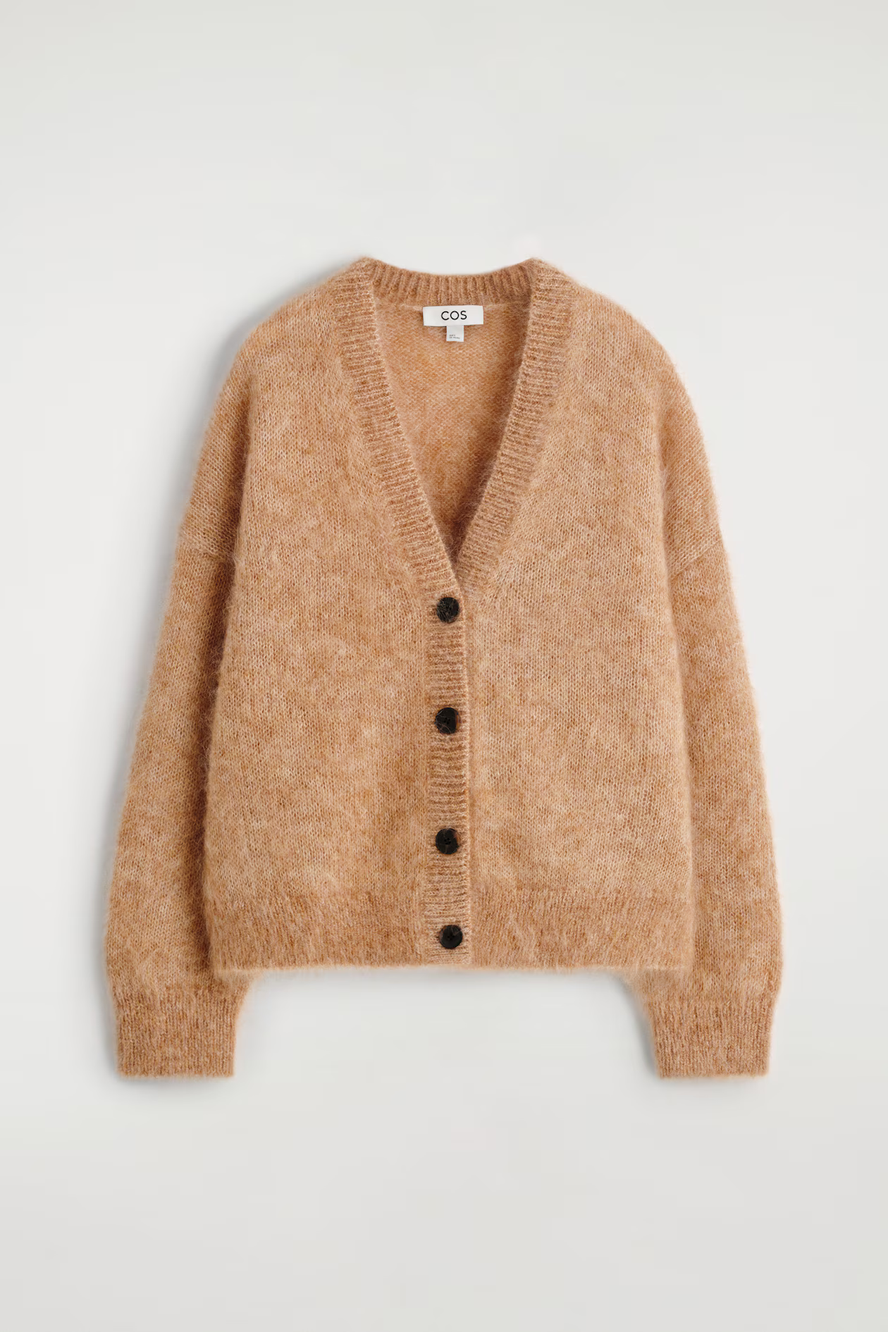 MOHAIR-WOOL V-NECK CARDIGAN