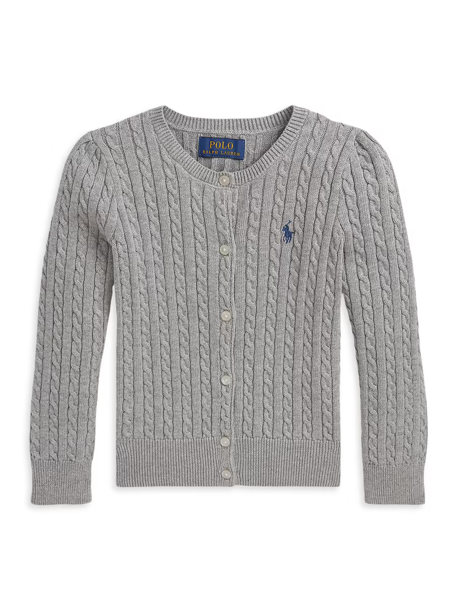 Polo Ralph Lauren Little Girl's &amp; Girl's Cable-Knit Cardigan | Saks Fifth Avenue