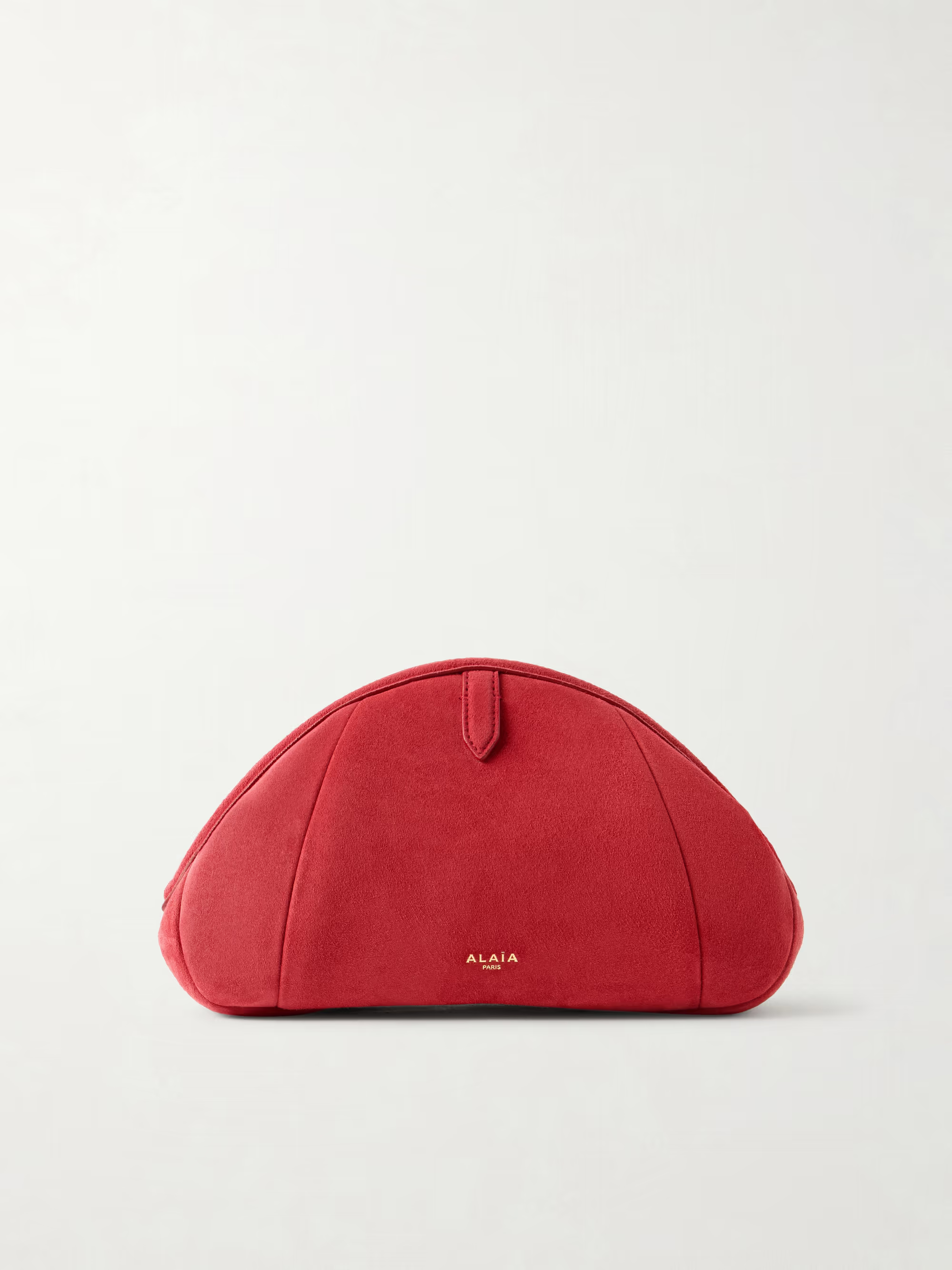 Suede clutch - red - One Size