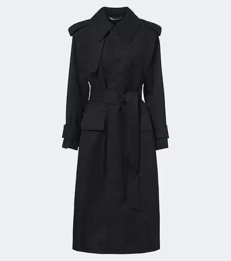 Philippa virgin wool twill trench coat