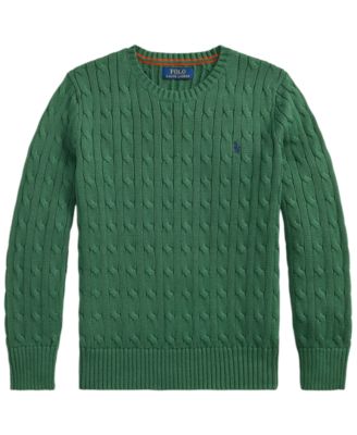Boys' 8-20 Cable-Knit Cotton Sweater