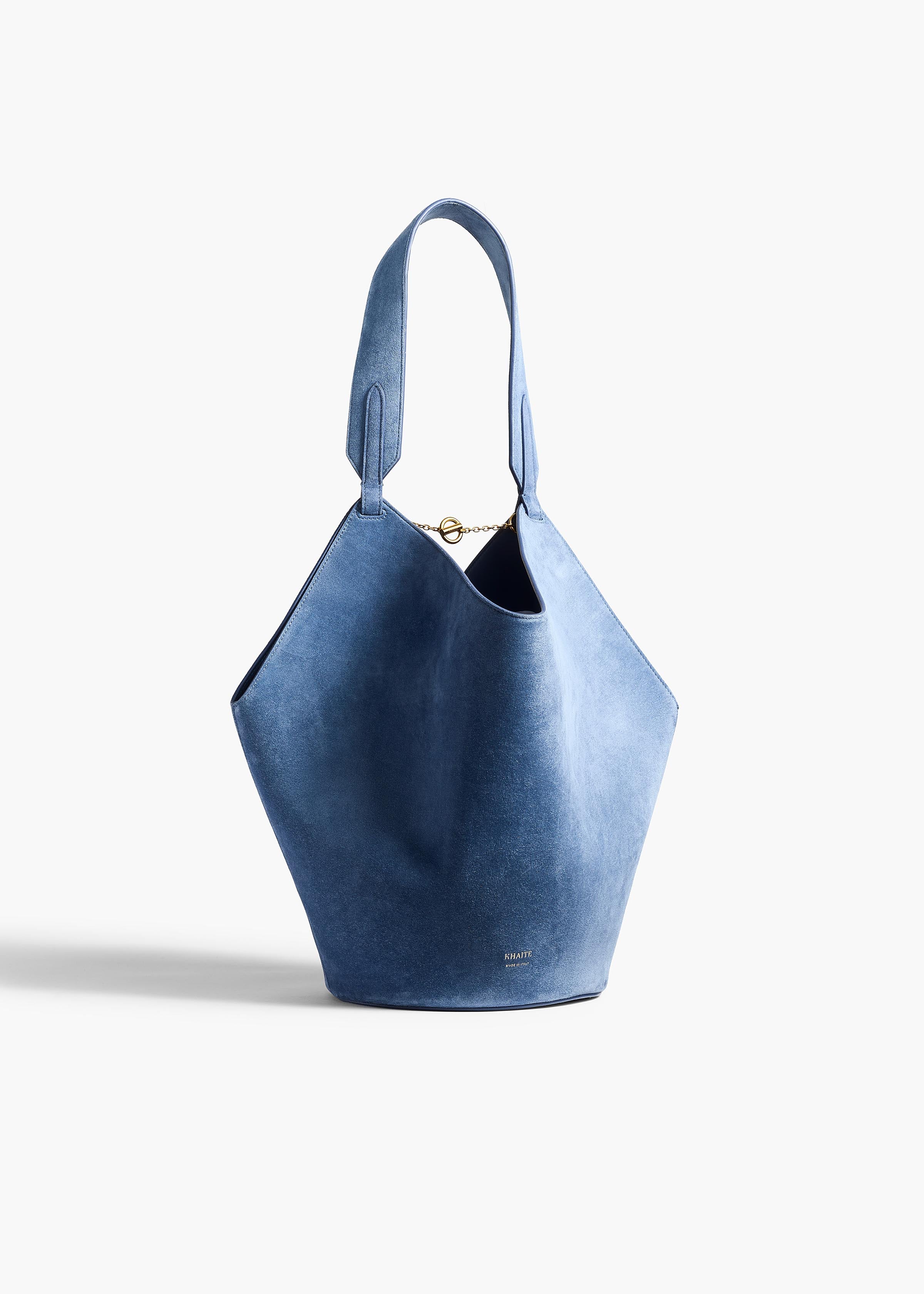 Small Lotus Tote in Cloud Iris Suede