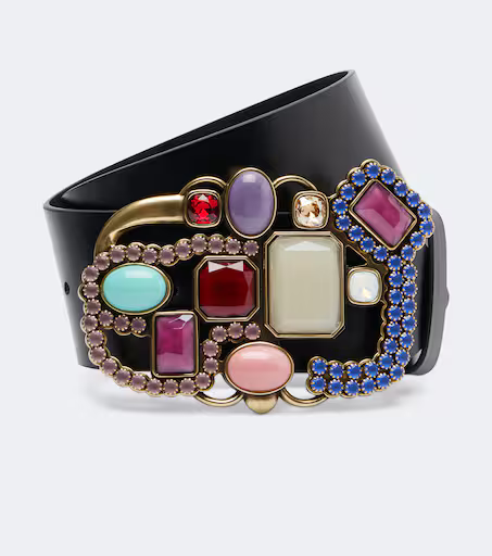 Nedia embellished leather belt