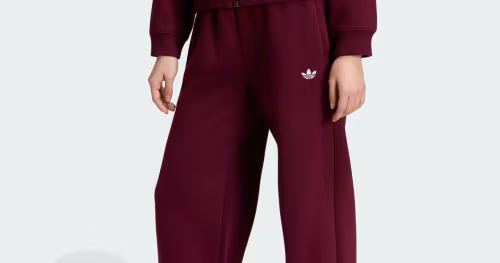 adidas WIDE LEG PANT FLEECE - Burgundy | adidas UK