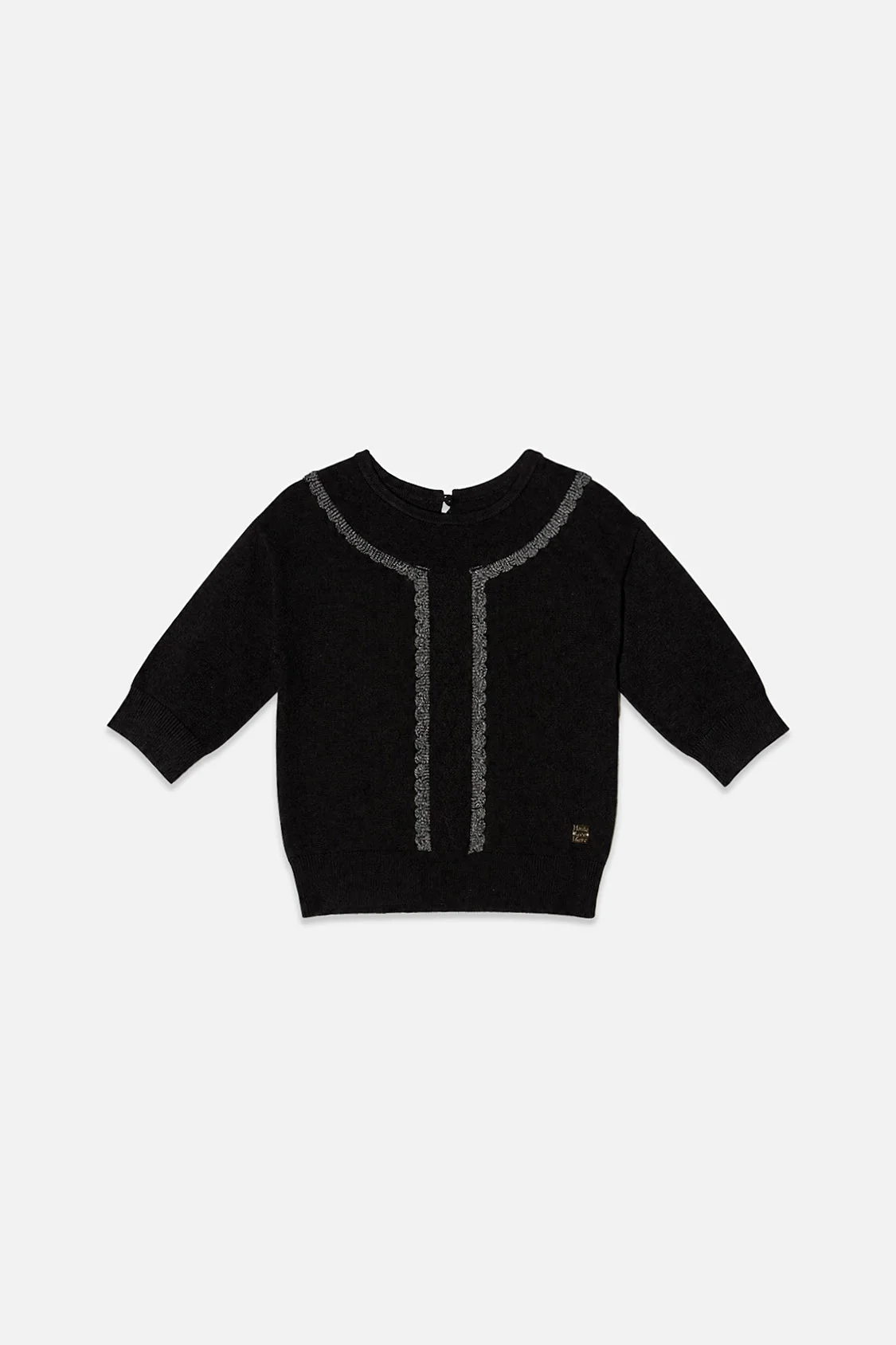Knitted Sweater Black And Gold