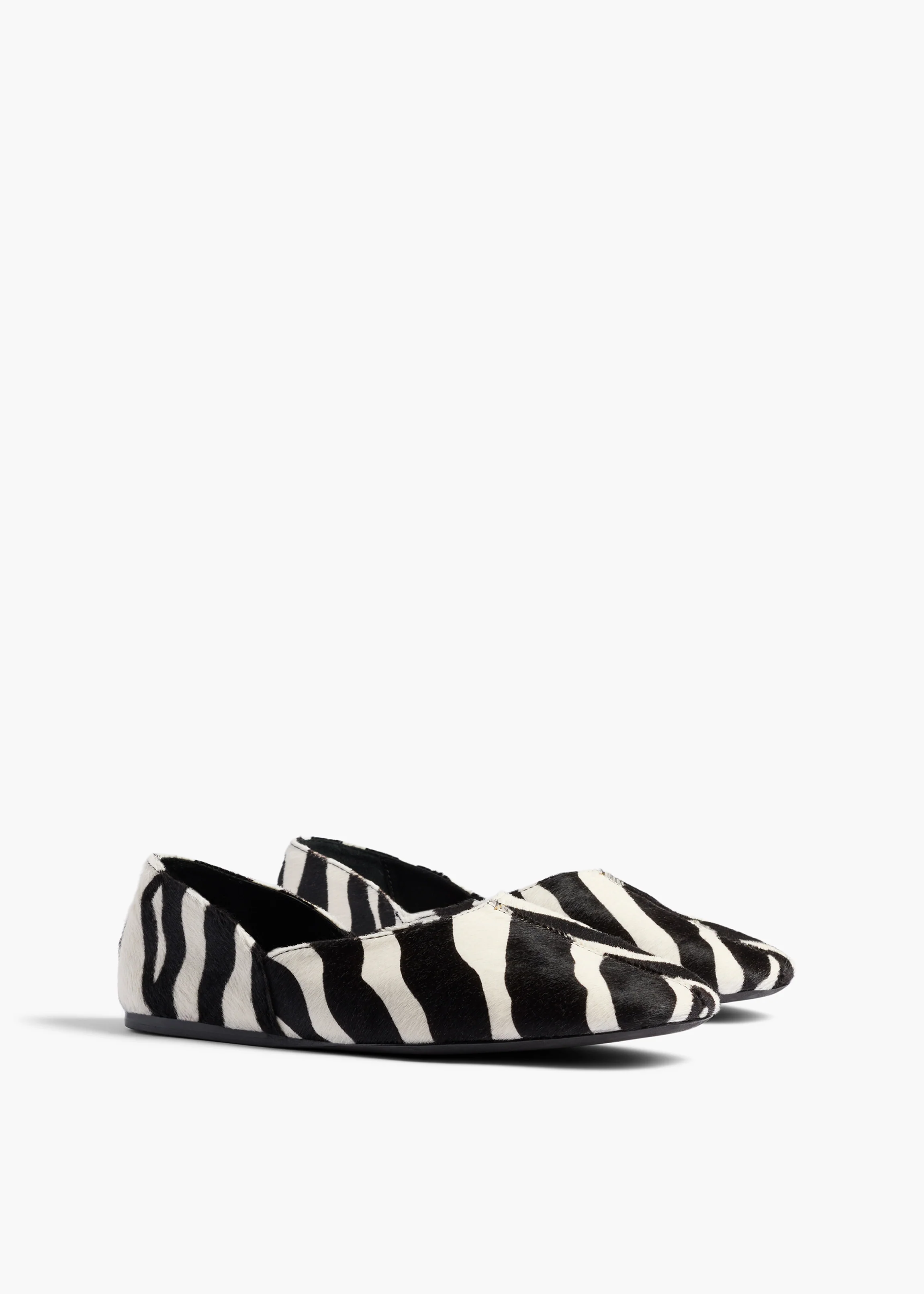 Jane Flat in Zebra Print Haircalf